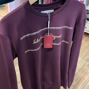 NEW Burgundy  and gold sweat shirt